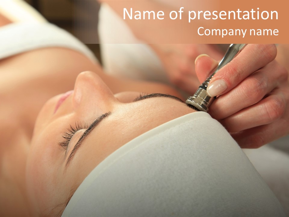 Pampering Female Beautician PowerPoint Template