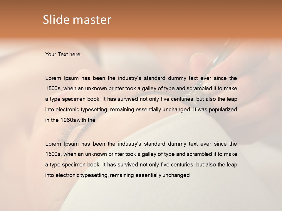 Pampering Female Beautician PowerPoint Template