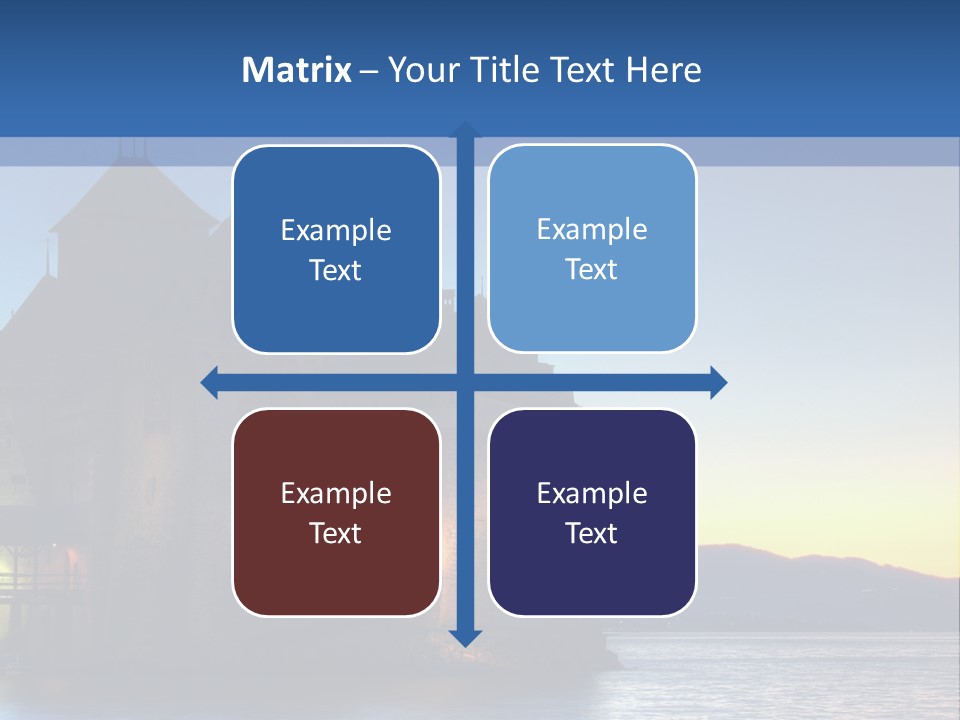 Night Chateau Fortress PowerPoint Template