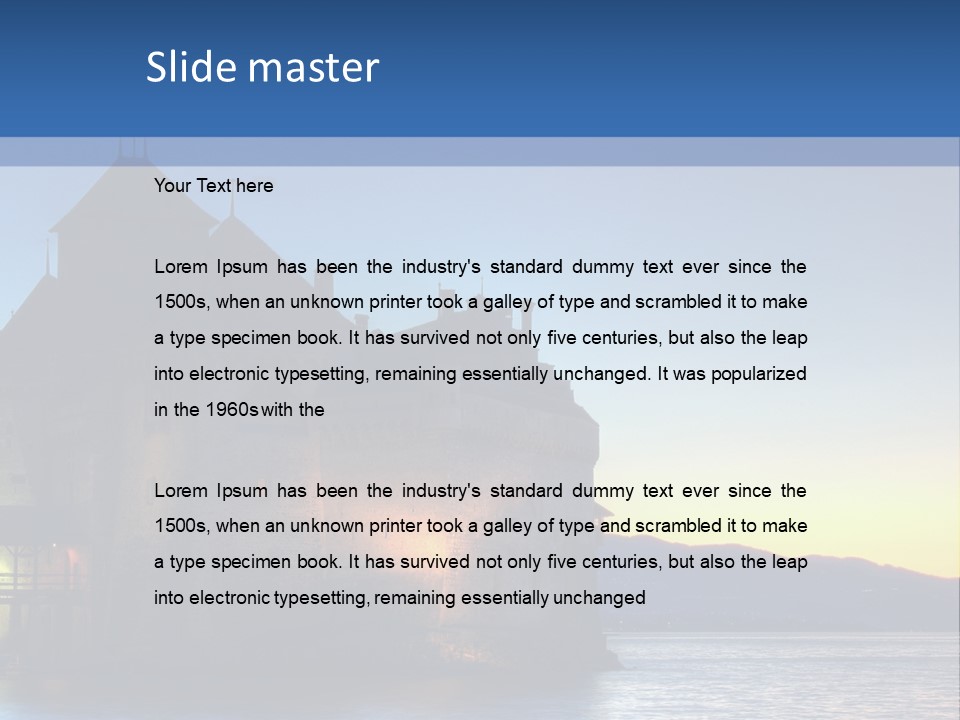 Night Chateau Fortress PowerPoint Template