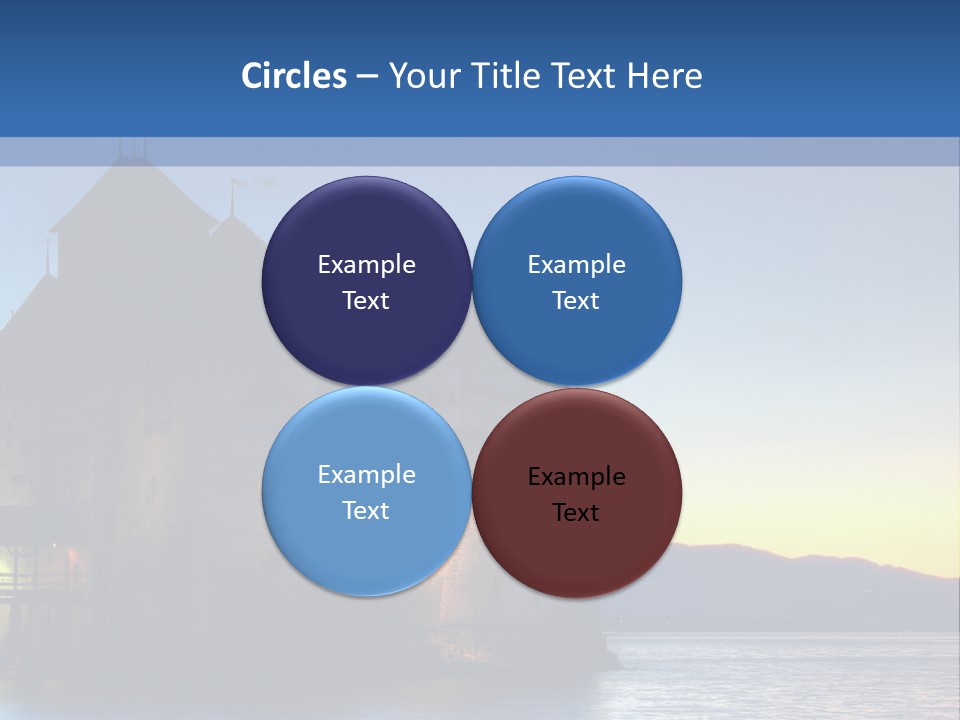 Night Chateau Fortress PowerPoint Template