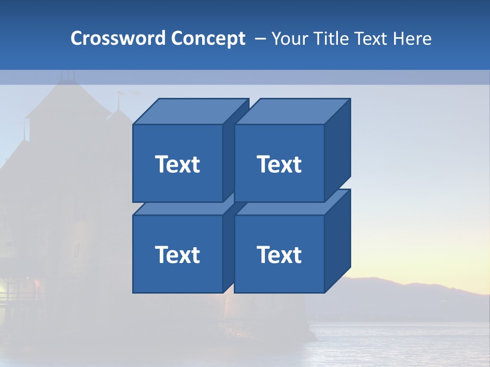 Night Chateau Fortress PowerPoint Template
