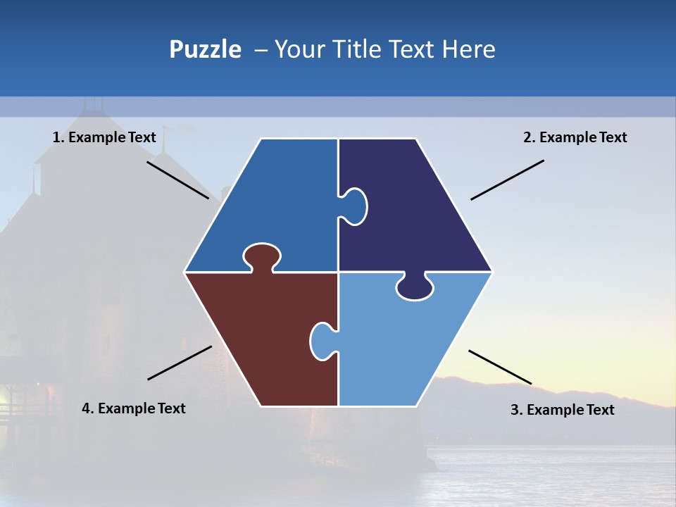 Night Chateau Fortress PowerPoint Template