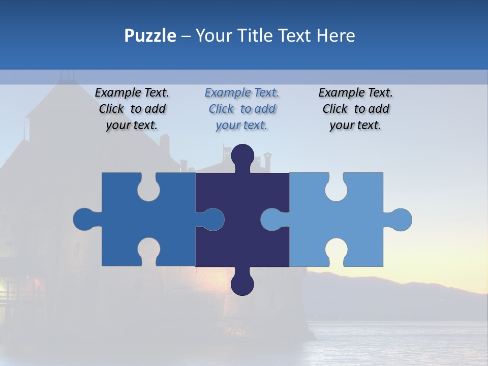 Night Chateau Fortress PowerPoint Template