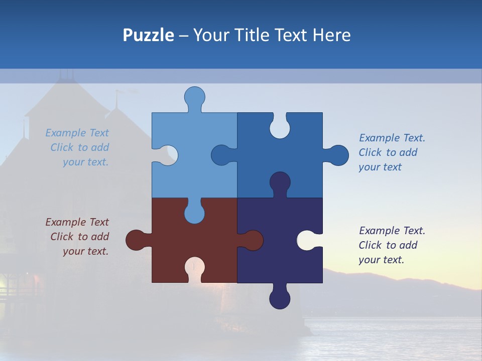 Night Chateau Fortress PowerPoint Template