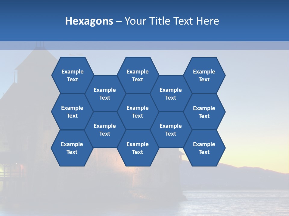 Night Chateau Fortress PowerPoint Template