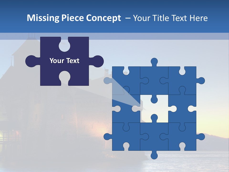 Night Chateau Fortress PowerPoint Template