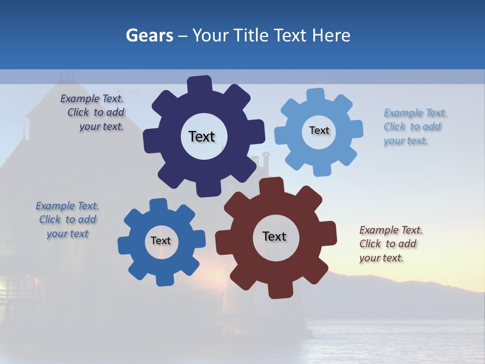 Night Chateau Fortress PowerPoint Template