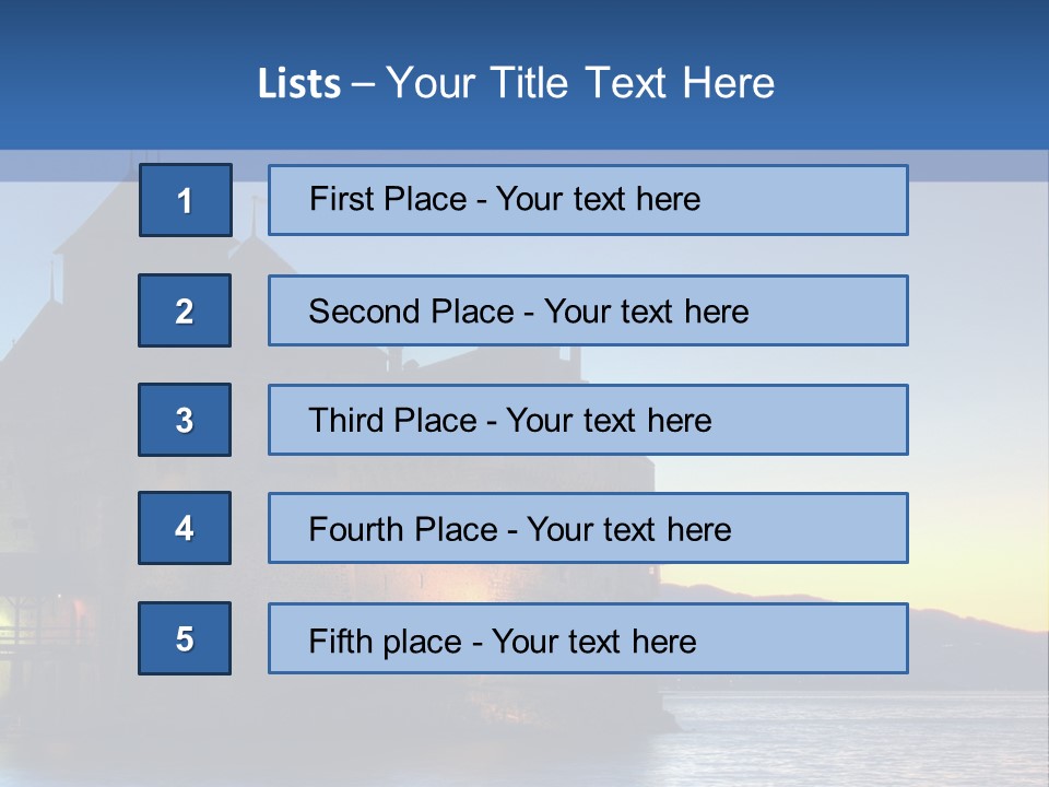 Night Chateau Fortress PowerPoint Template