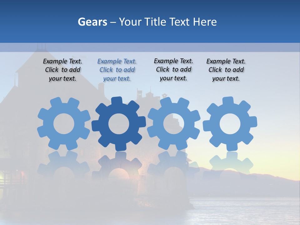 Night Chateau Fortress PowerPoint Template