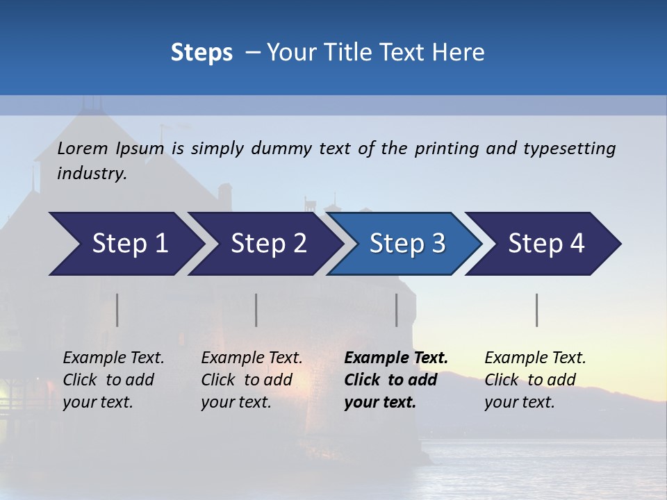 Night Chateau Fortress PowerPoint Template