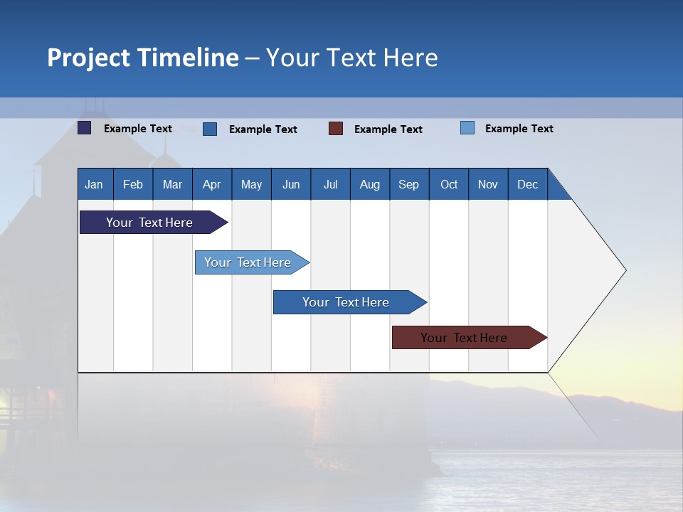 Night Chateau Fortress PowerPoint Template