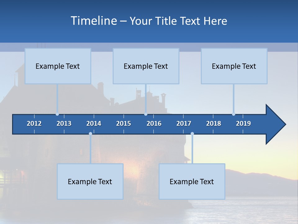 Night Chateau Fortress PowerPoint Template