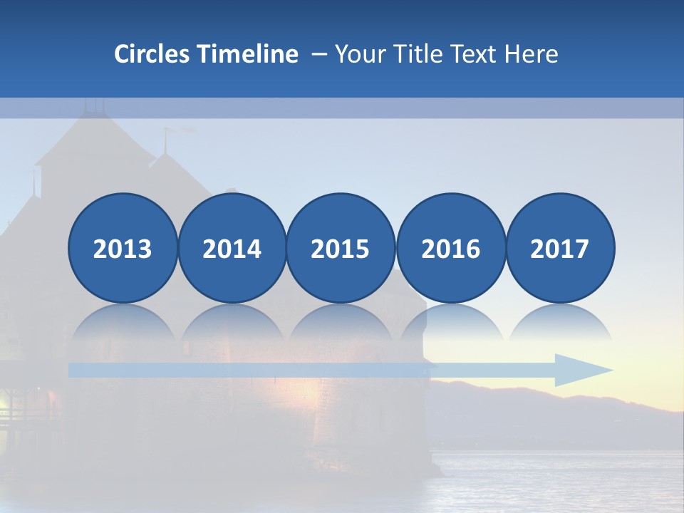 Night Chateau Fortress PowerPoint Template