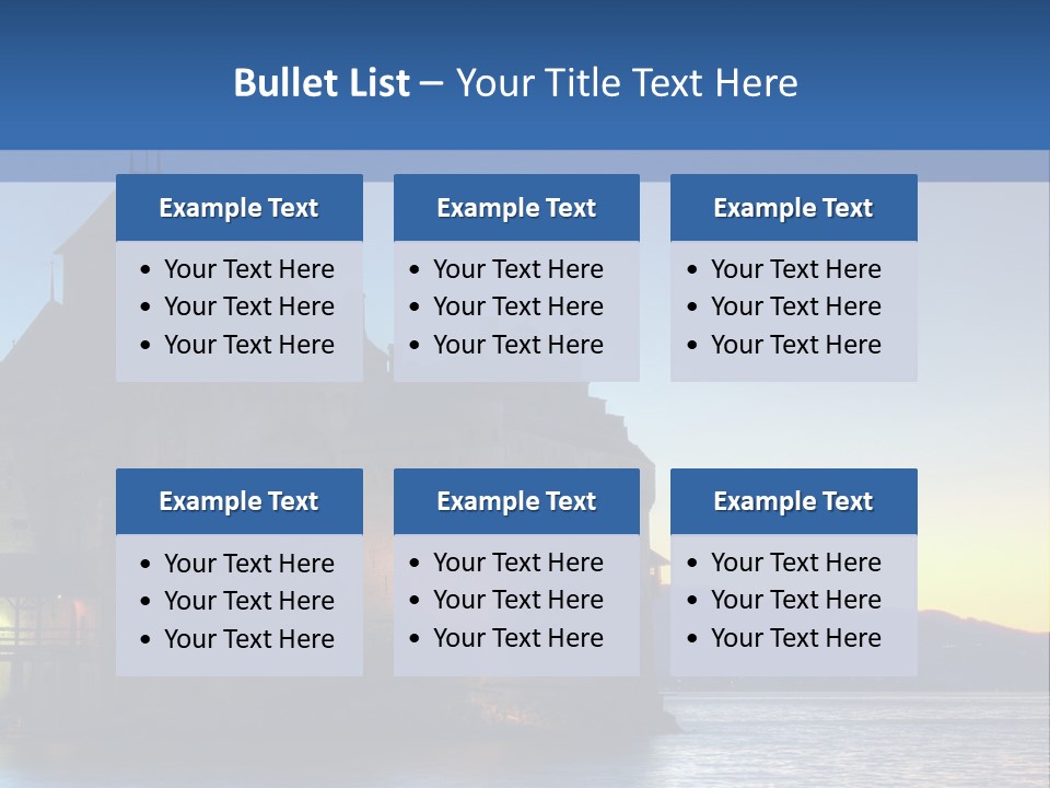 Night Chateau Fortress PowerPoint Template