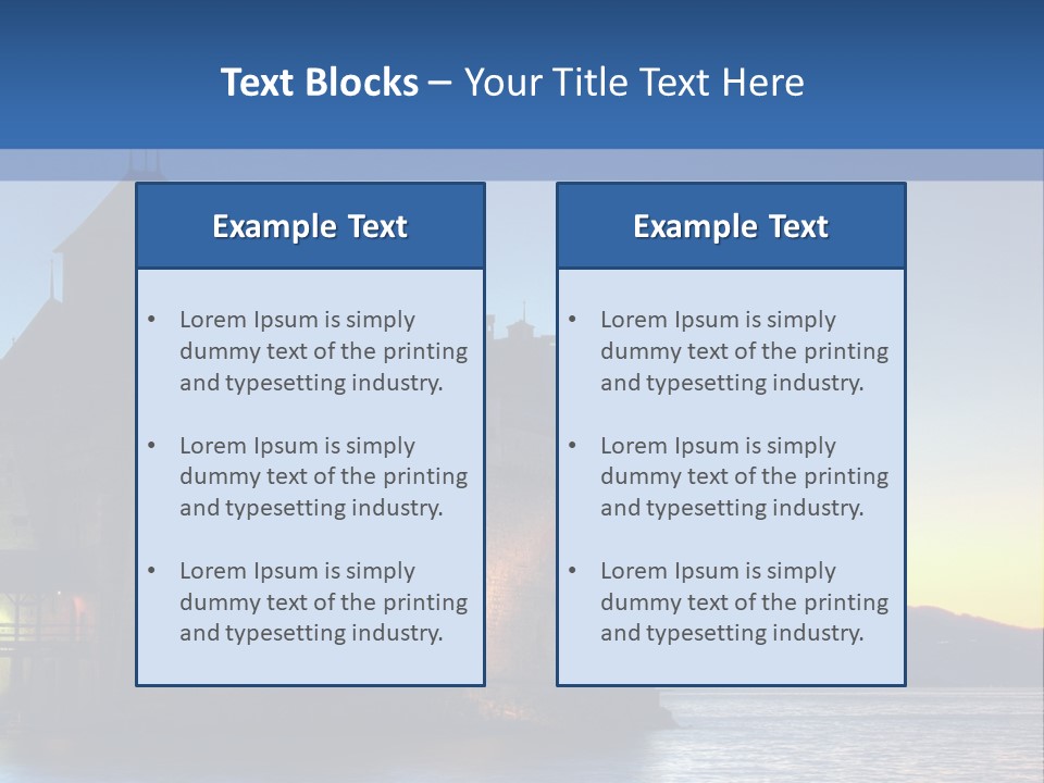 Night Chateau Fortress PowerPoint Template