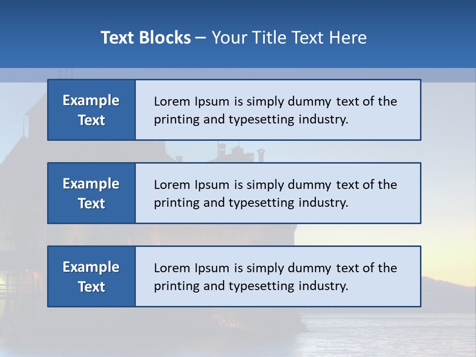 Night Chateau Fortress PowerPoint Template