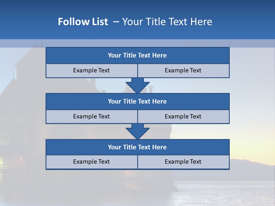 Night Chateau Fortress PowerPoint Template