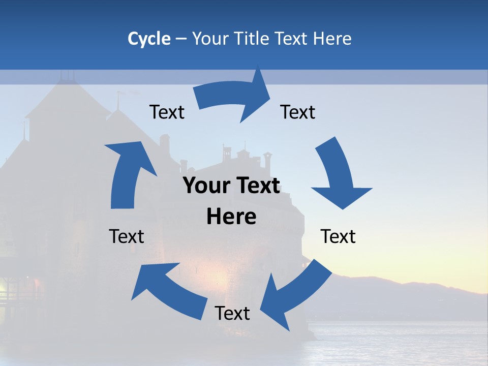Night Chateau Fortress PowerPoint Template