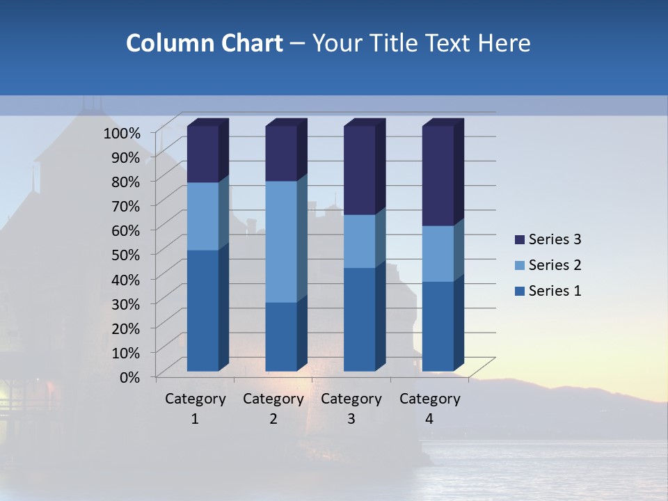 Night Chateau Fortress PowerPoint Template