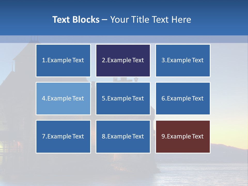 Night Chateau Fortress PowerPoint Template