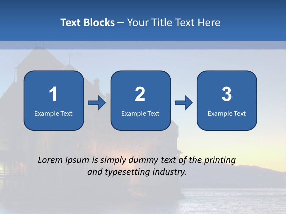 Night Chateau Fortress PowerPoint Template
