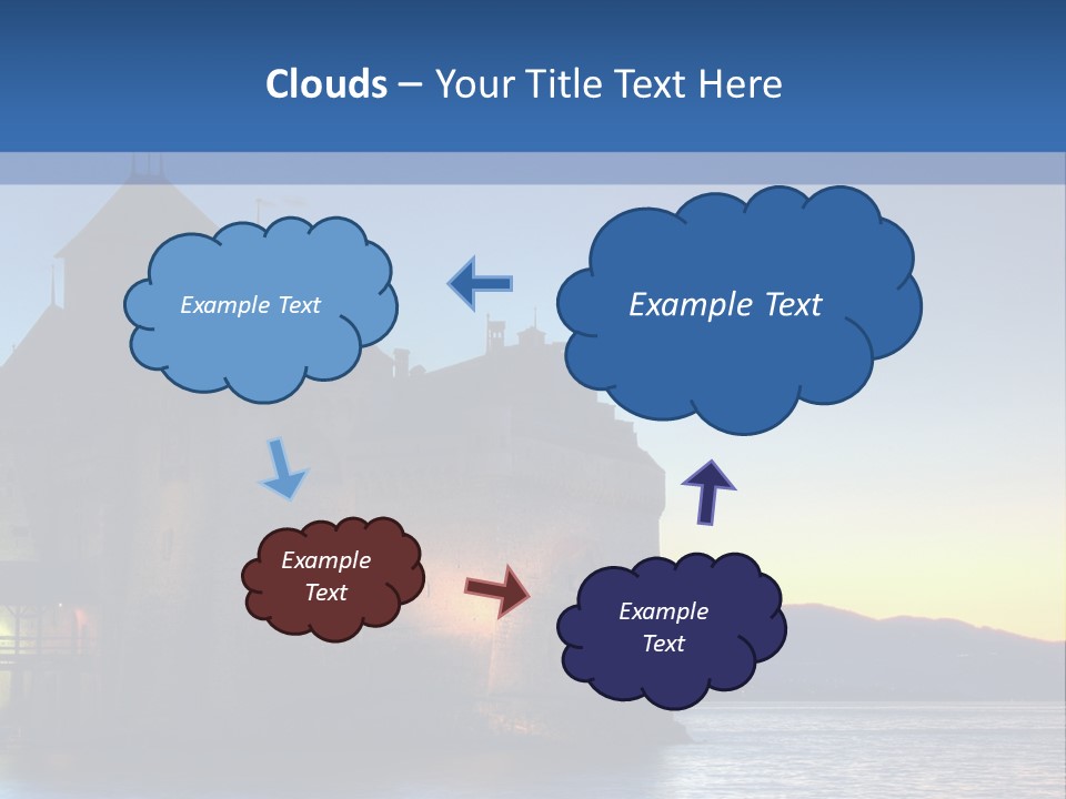 Night Chateau Fortress PowerPoint Template