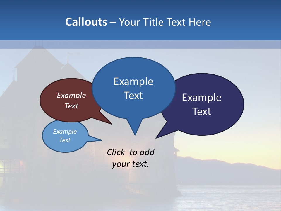 Night Chateau Fortress PowerPoint Template