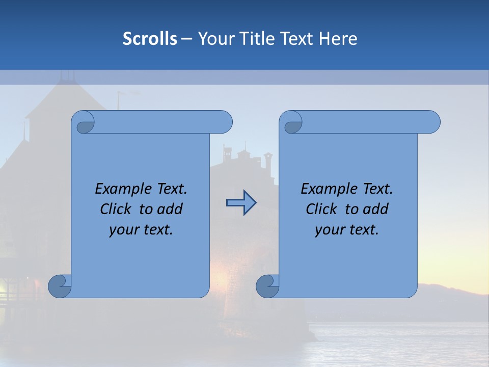 Night Chateau Fortress PowerPoint Template
