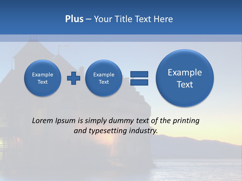 Night Chateau Fortress PowerPoint Template