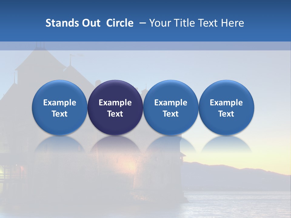 Night Chateau Fortress PowerPoint Template