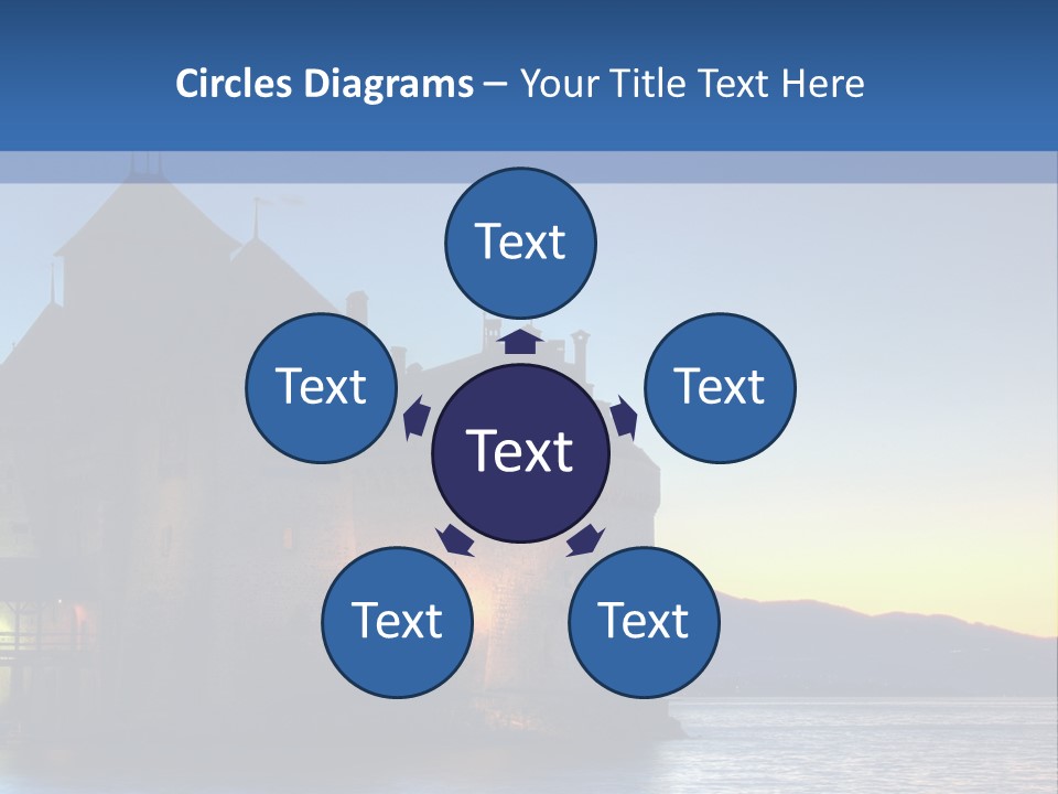 Night Chateau Fortress PowerPoint Template