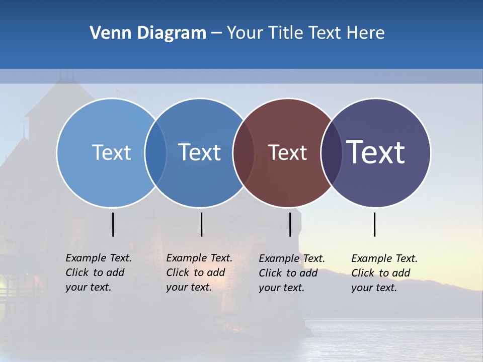 Night Chateau Fortress PowerPoint Template