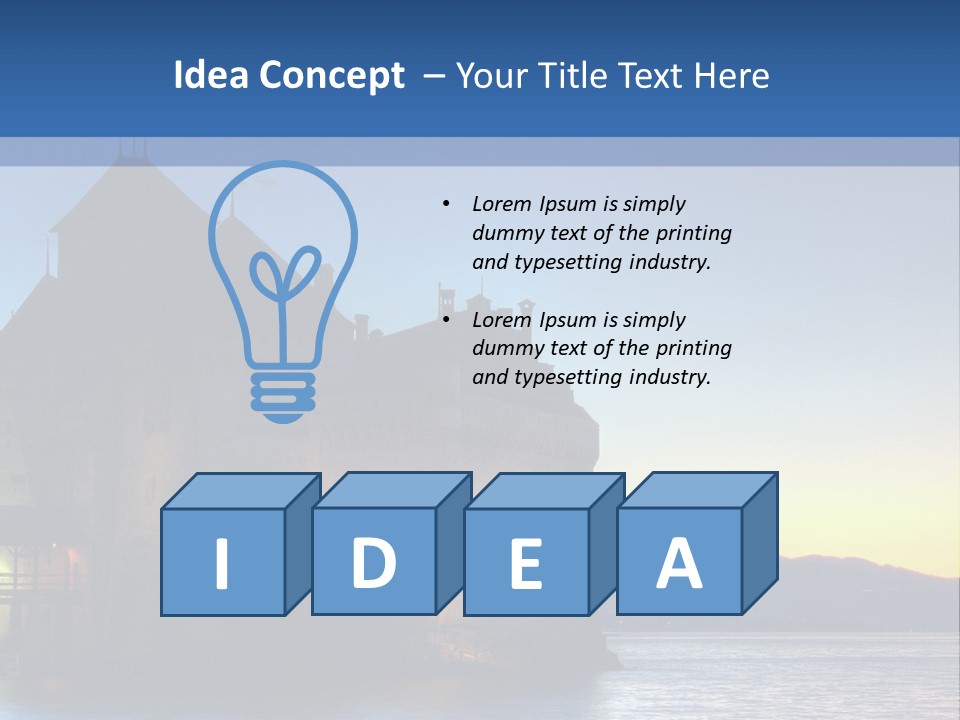 Night Chateau Fortress PowerPoint Template