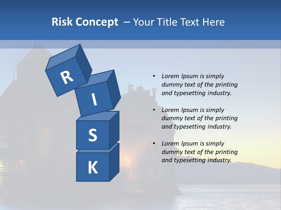 Night Chateau Fortress PowerPoint Template