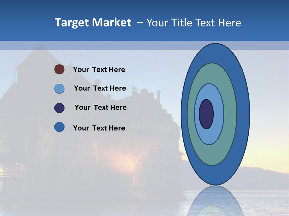 Night Chateau Fortress PowerPoint Template