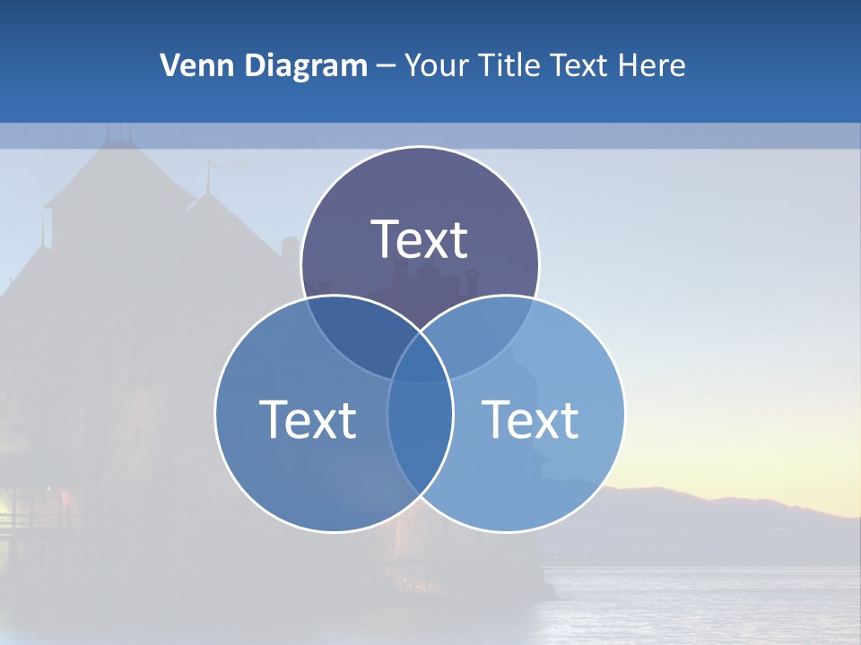 Night Chateau Fortress PowerPoint Template