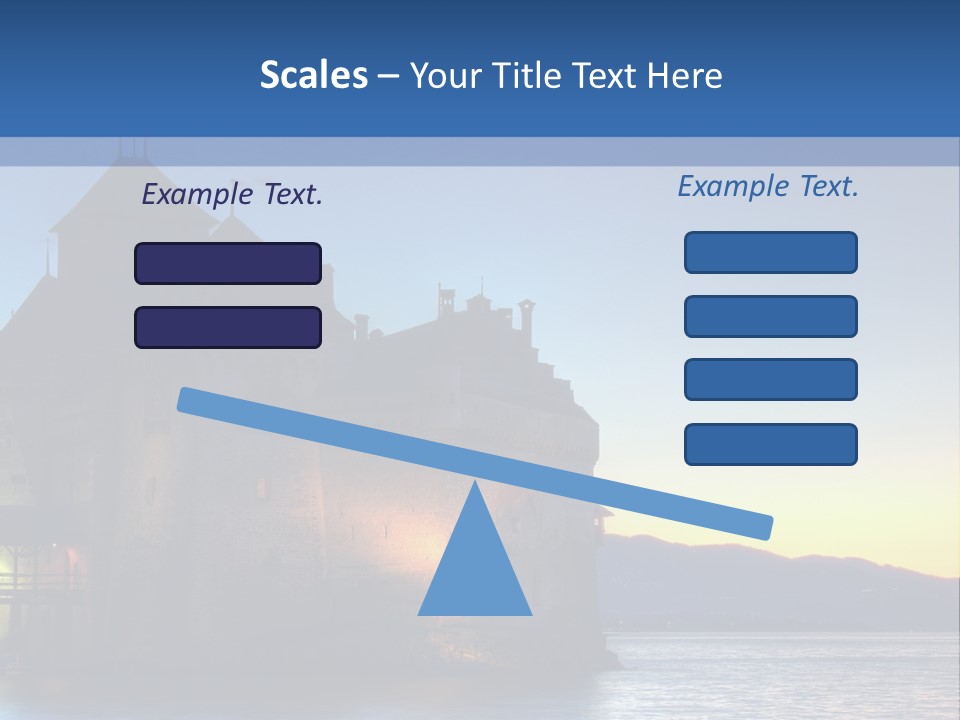 Night Chateau Fortress PowerPoint Template