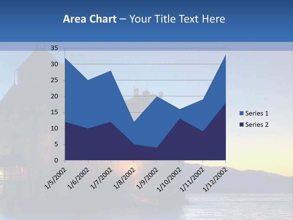 Night Chateau Fortress PowerPoint Template