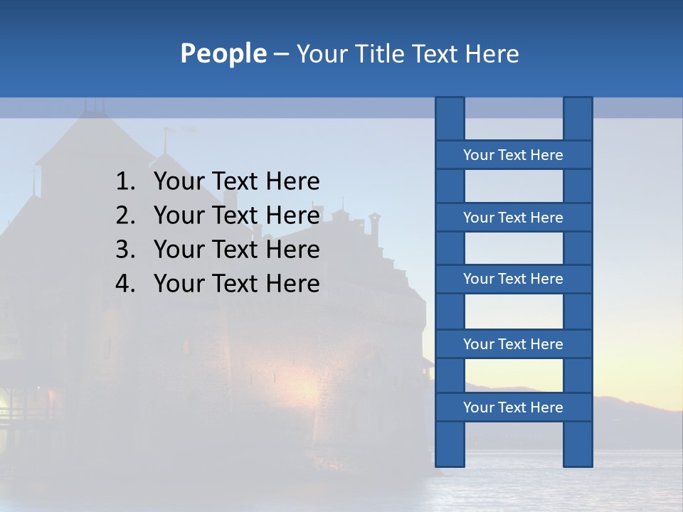 Night Chateau Fortress PowerPoint Template