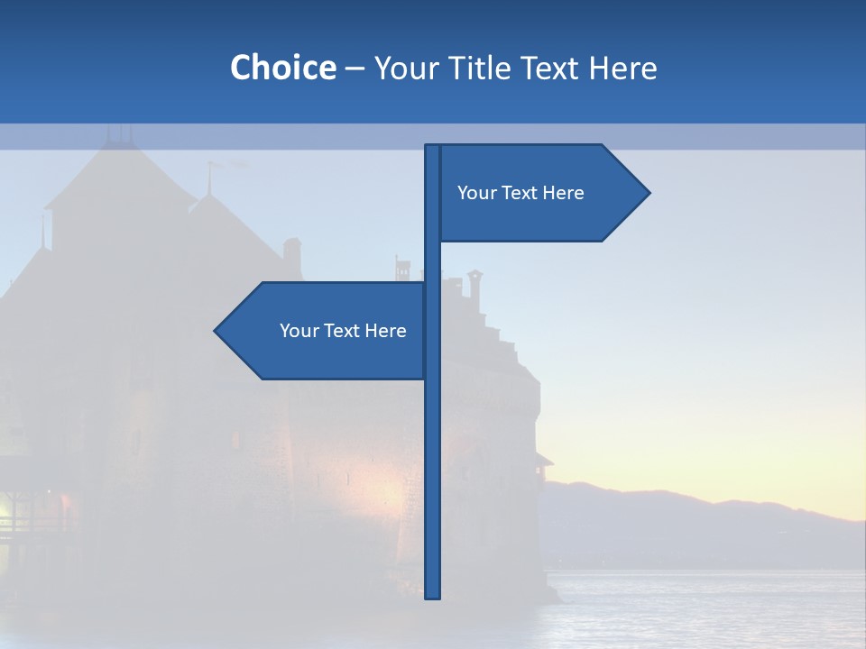 Night Chateau Fortress PowerPoint Template