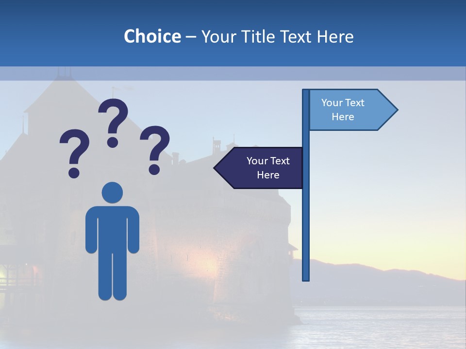 Night Chateau Fortress PowerPoint Template