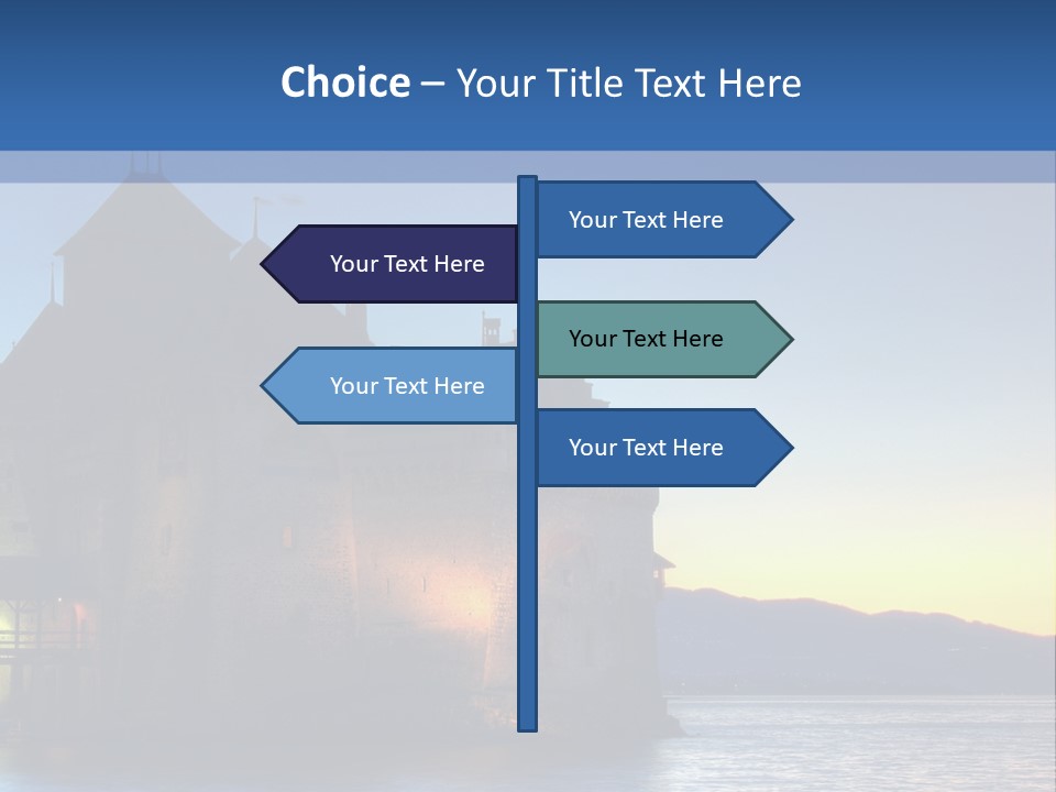 Night Chateau Fortress PowerPoint Template