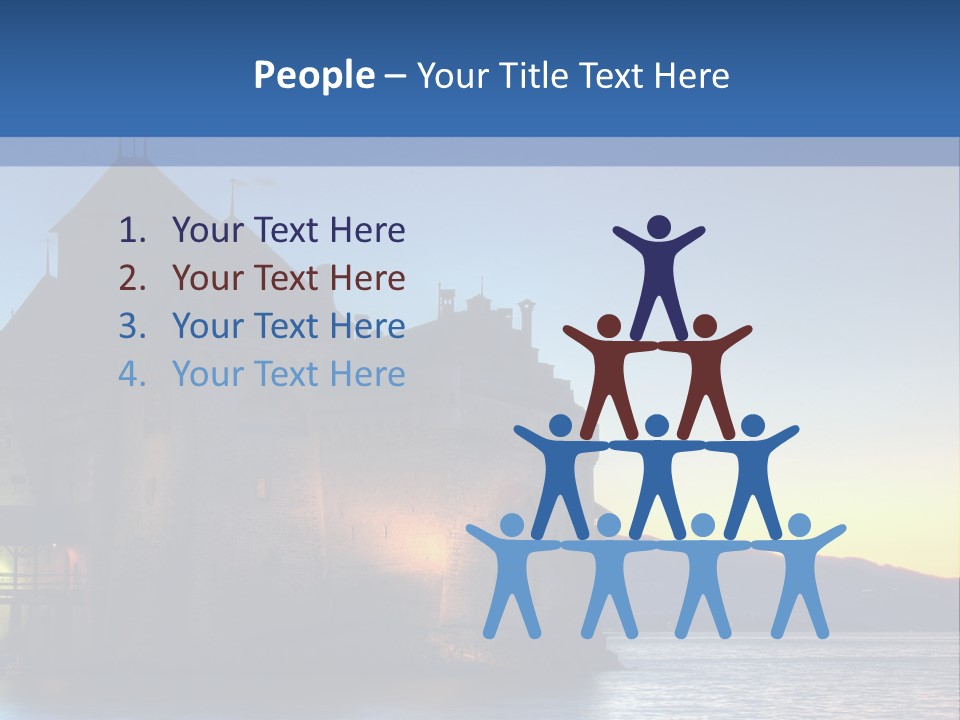 Night Chateau Fortress PowerPoint Template