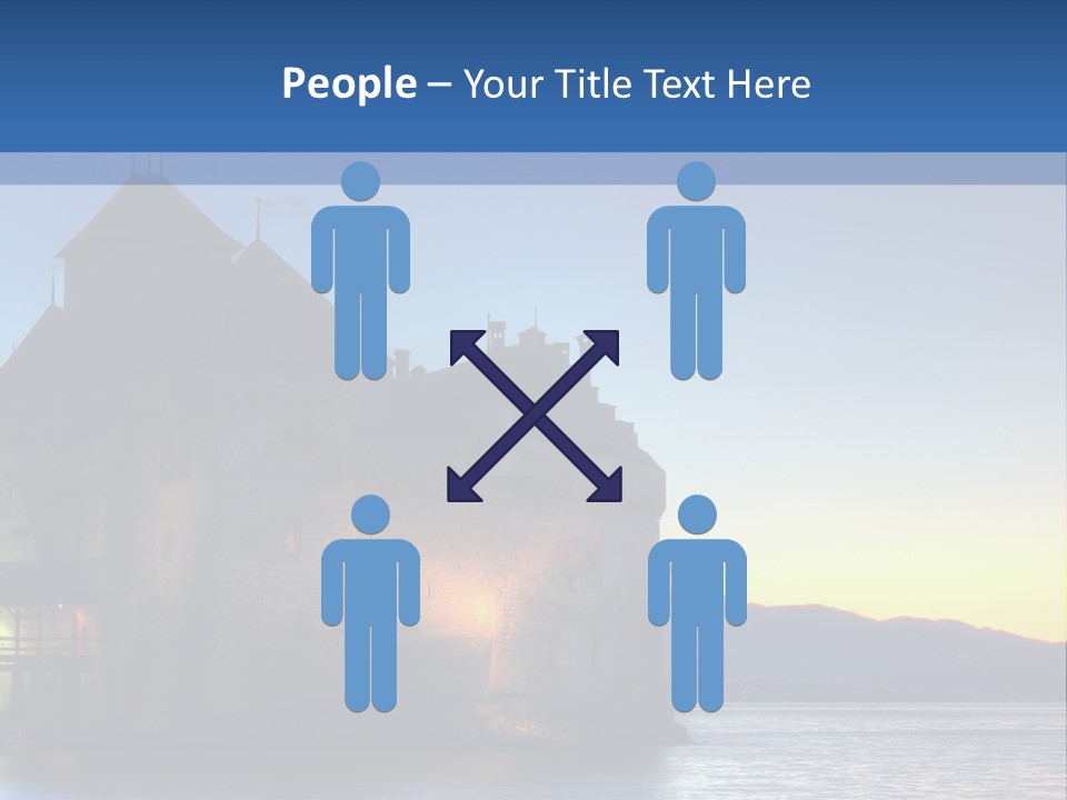 Night Chateau Fortress PowerPoint Template