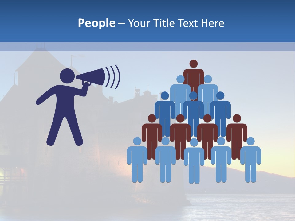 Night Chateau Fortress PowerPoint Template