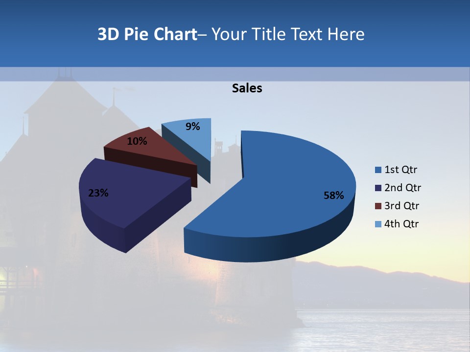 Night Chateau Fortress PowerPoint Template