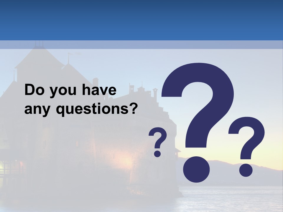 Night Chateau Fortress PowerPoint Template