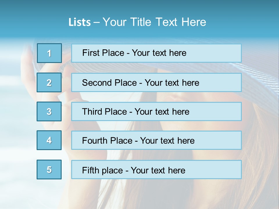 Beautiful Sea Glamour PowerPoint Template