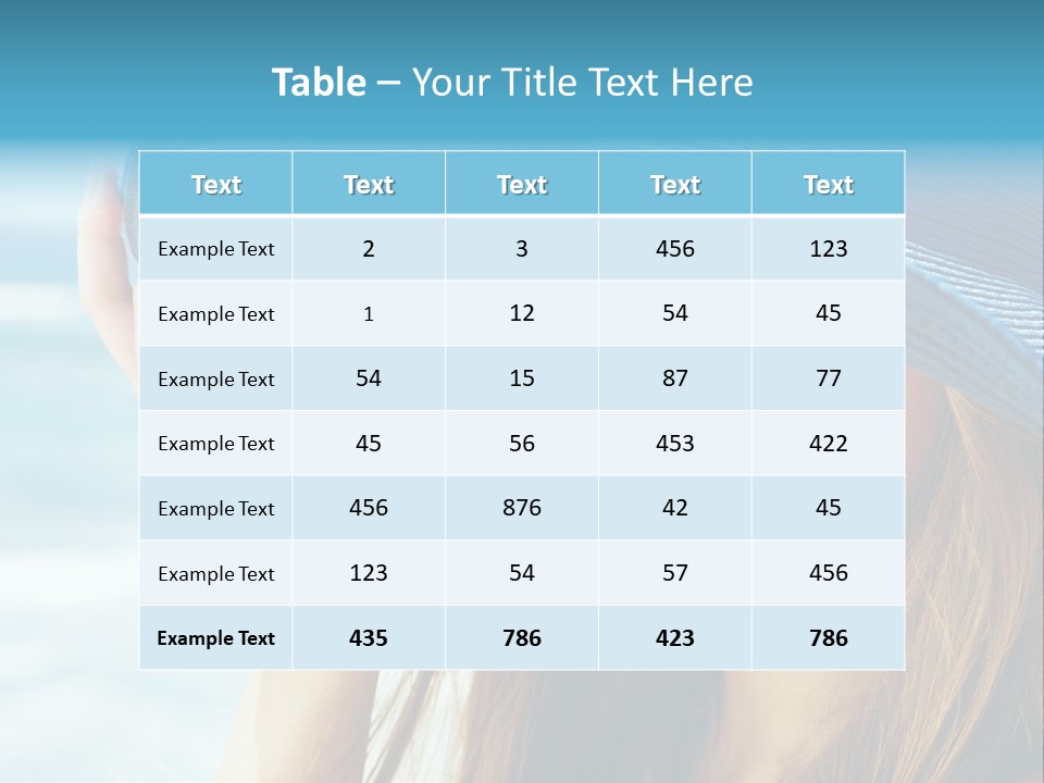 Beautiful Sea Glamour PowerPoint Template